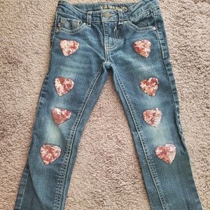 Vigoss Girls Sequin Stretch Skinny Jeans